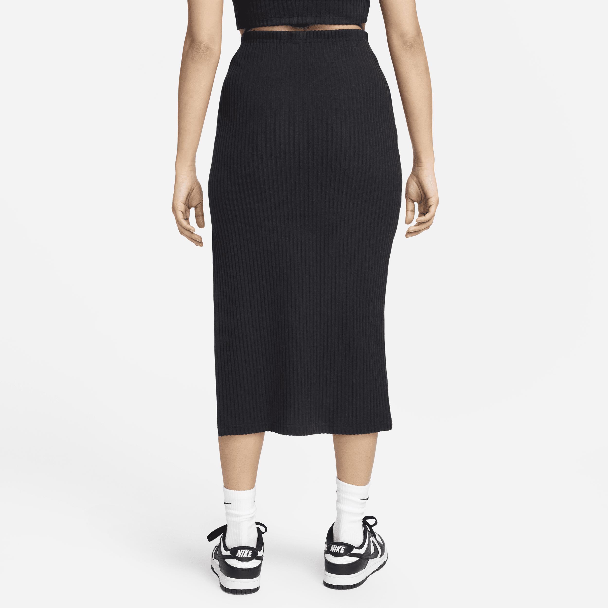 Womens Nike Sportswear Chill Knit Ribbed Midi Skirt Product Image