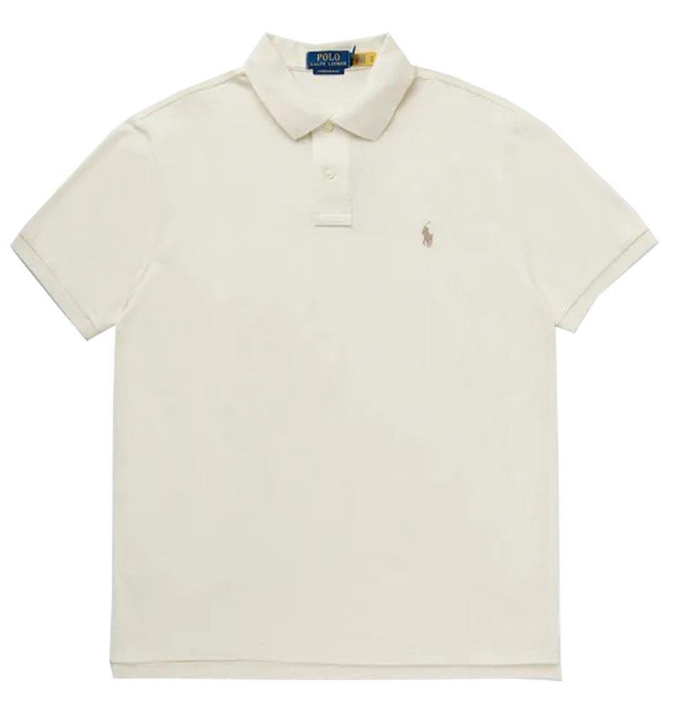 Pony Embroidered Polo Shirt In Beige Product Image