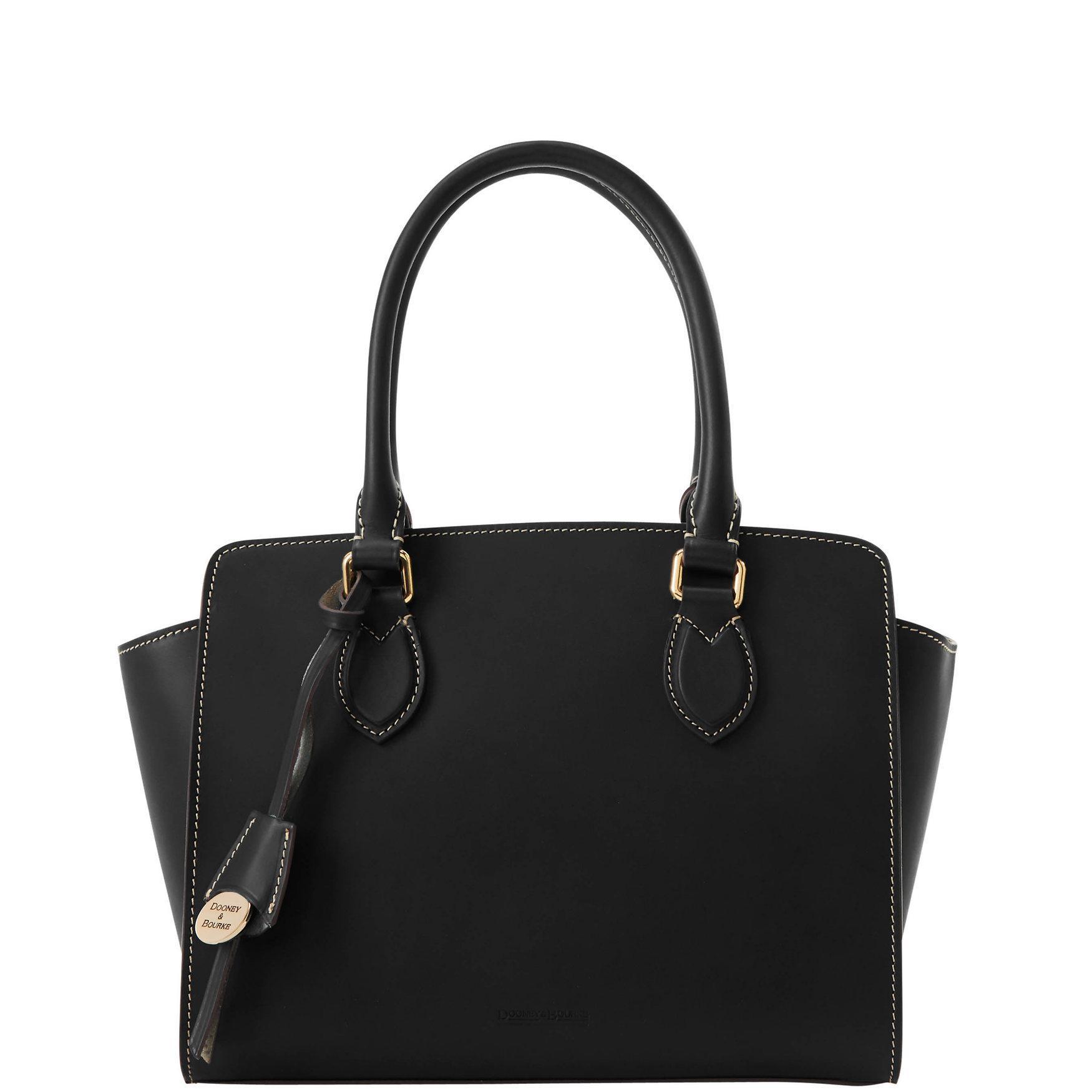 Dooney & Bourke Womens Alto Flavia Leather Tote Bag in Black Product Image