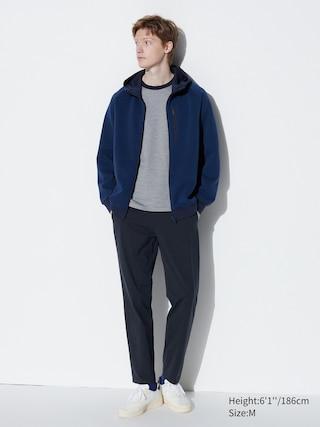 Mens Ultra Stretch Dry-Ex Tapered Pants with Moisture-Wicking Navy Small UNIQLO US Product Image