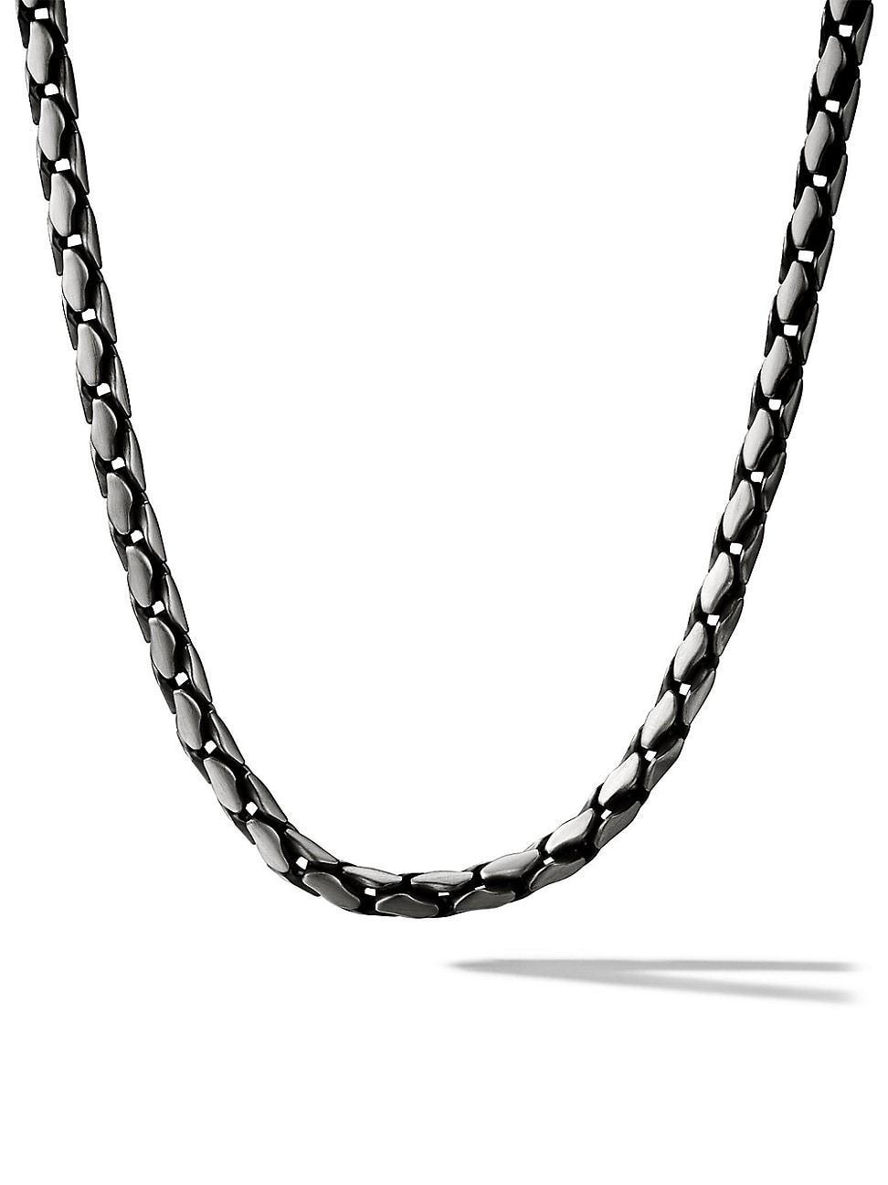 Mens Fluted Chain Necklace in Sterling Silver, 5MM Product Image