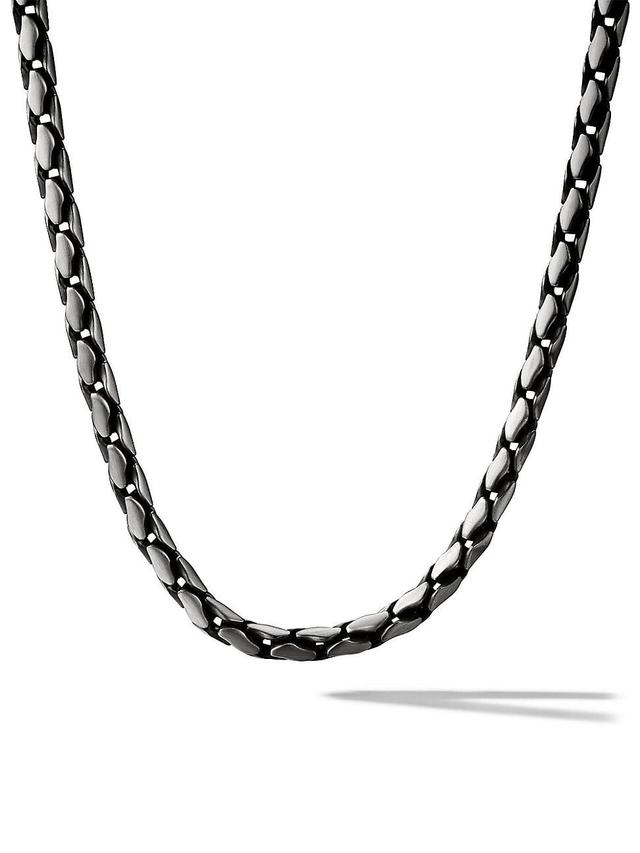 Mens Fluted Chain Necklace in Sterling Silver, 5MM Product Image