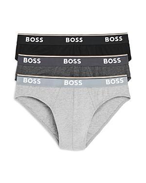 Mens Three-Pack Of Stretch-Cotton Briefs With Logo Waistbands Product Image