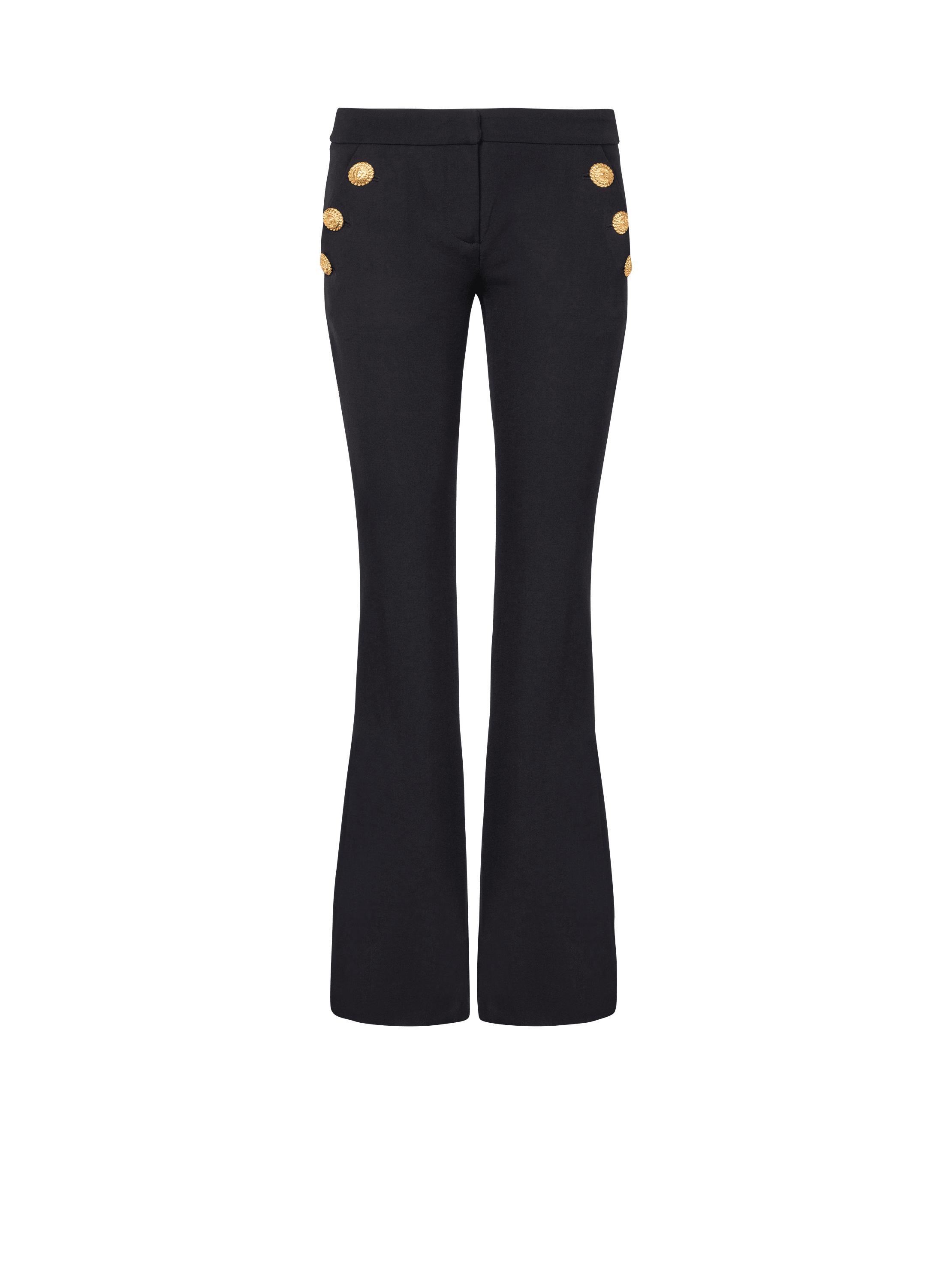 Flared trousers with buttons Product Image