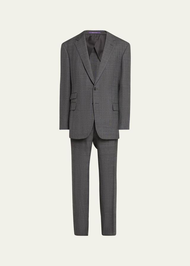 Mens Kent Hand-Tailored Glen Plaid Suit Product Image