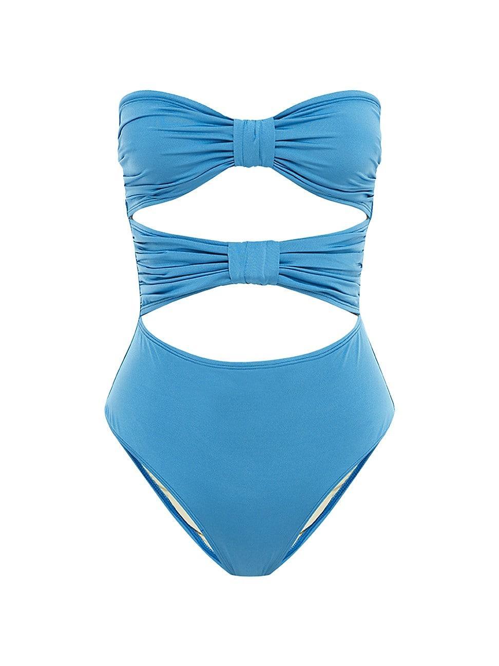 Womens Holiday Ruched One-Piece Swimsuit Product Image