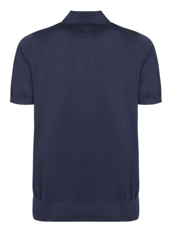 Cotton Polo Shirt In Blue Product Image