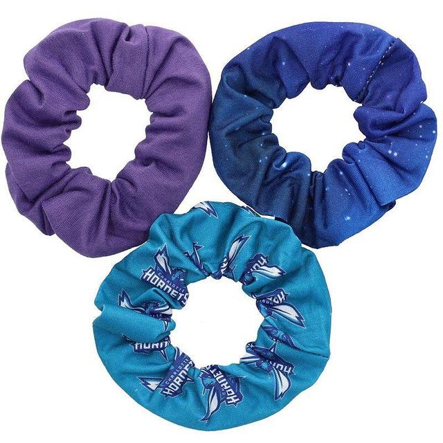 Womens Charlotte Hornets 3-Pack Zipper Scrunchie Set Product Image