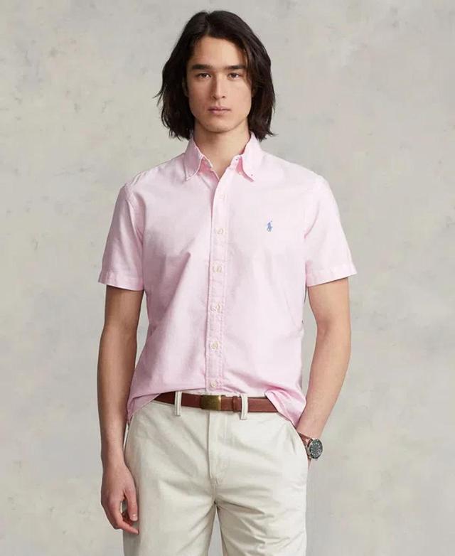 Classic Fit Garment Dyed Oxford Shirt In Carmel Pink Product Image