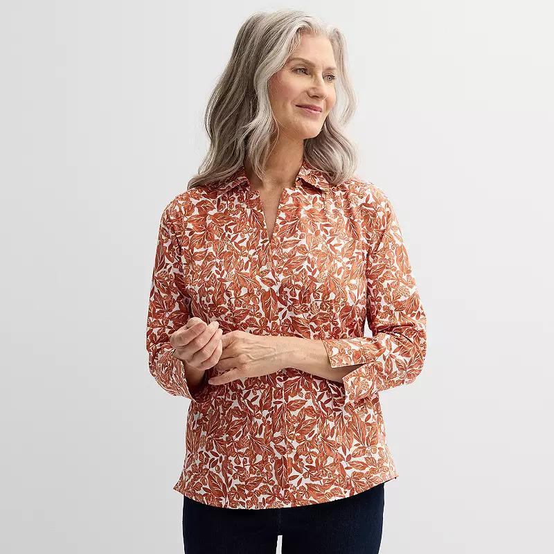 Womens Croft & Barrow Tailored Button-Down Shirt Product Image