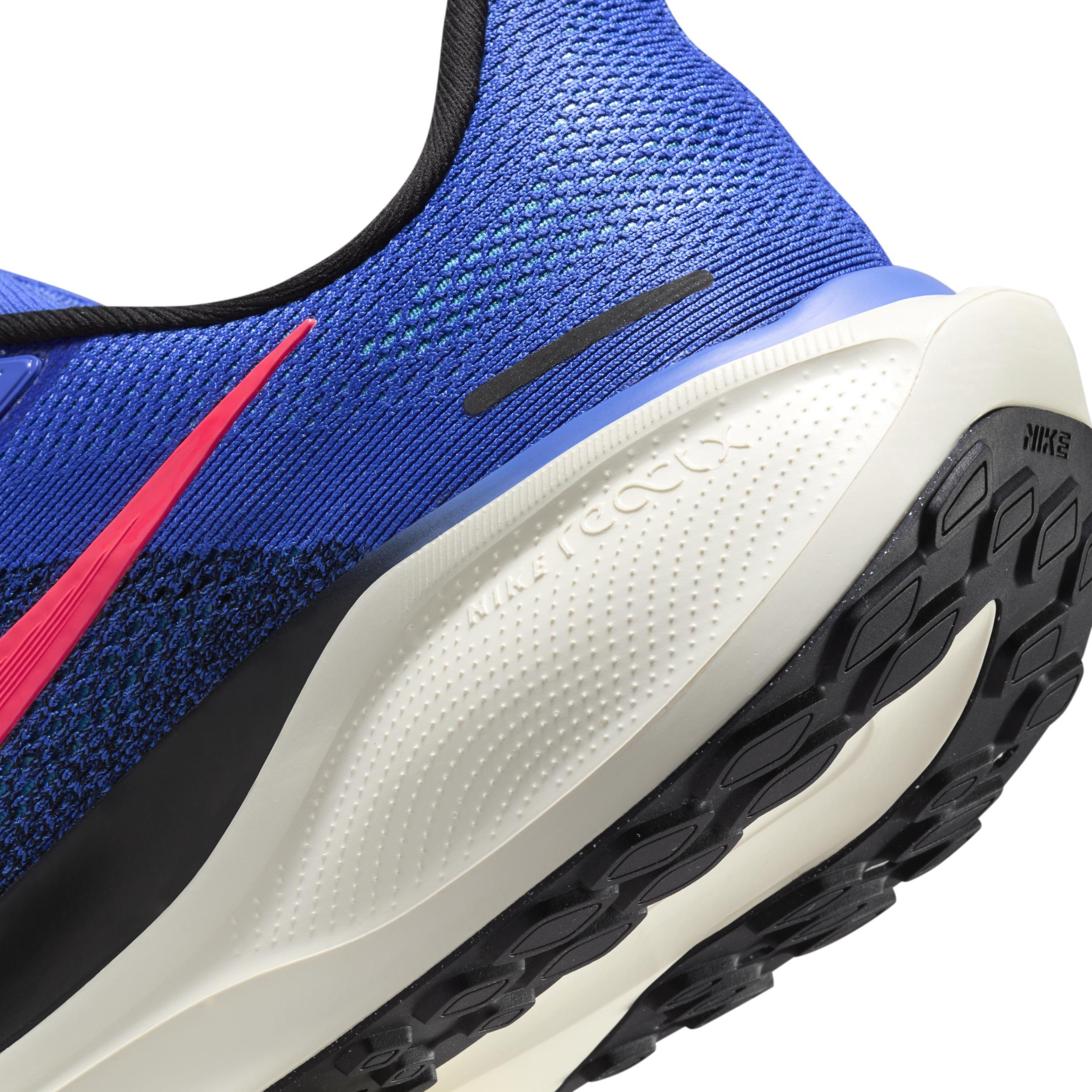 Nike Mens Nike Zoom Pegasus 41 Wide - Mens Shoes Black/Astronomy Blue/Hot Punch Product Image