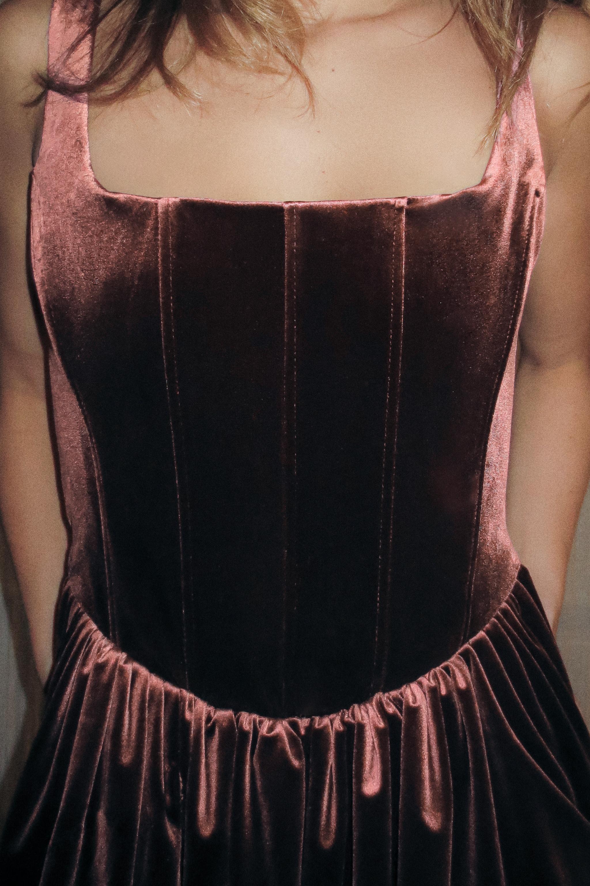 RUCHED CORSET DRESS Product Image