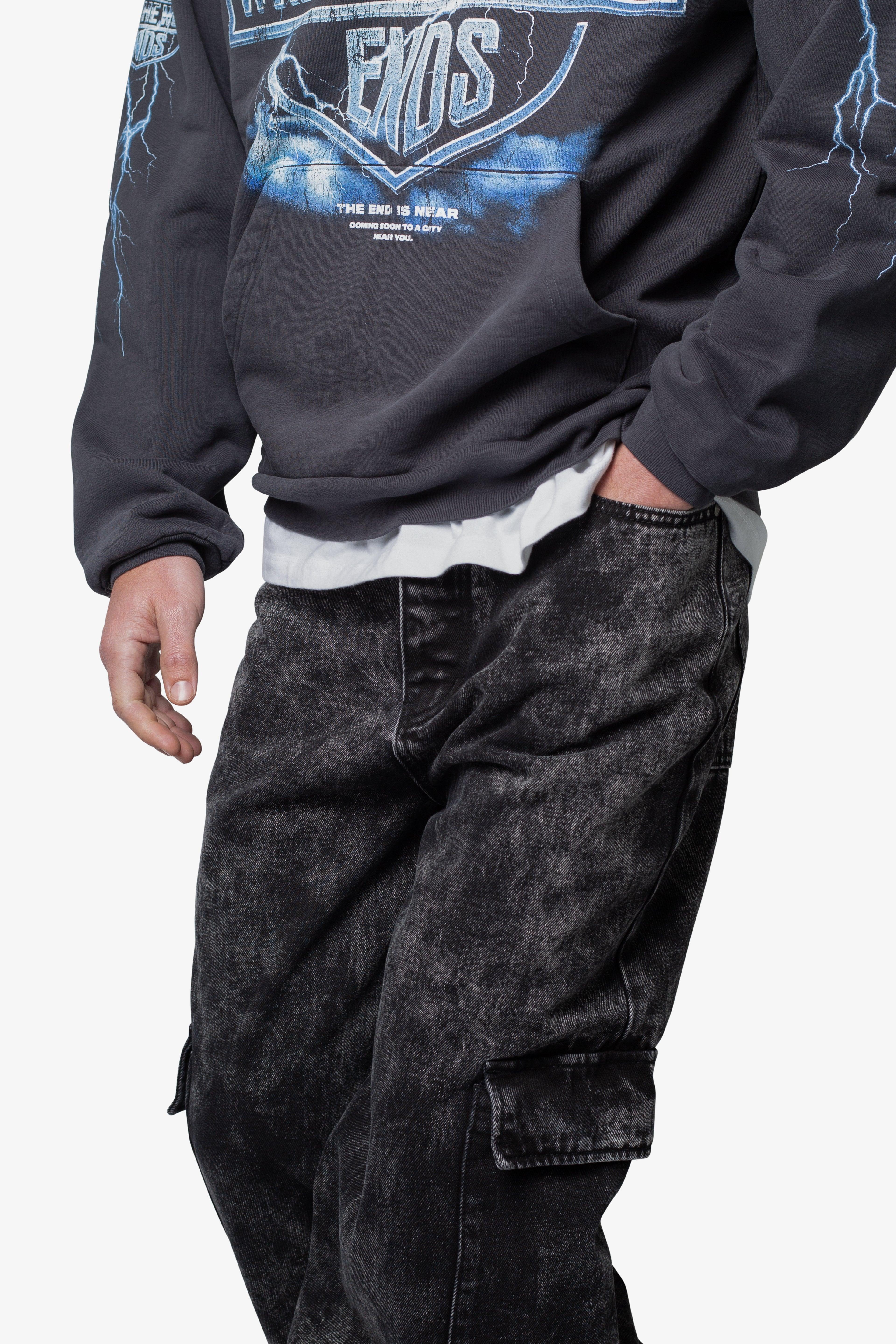 Void Baggy Cargo Denim - Washed Black Product Image