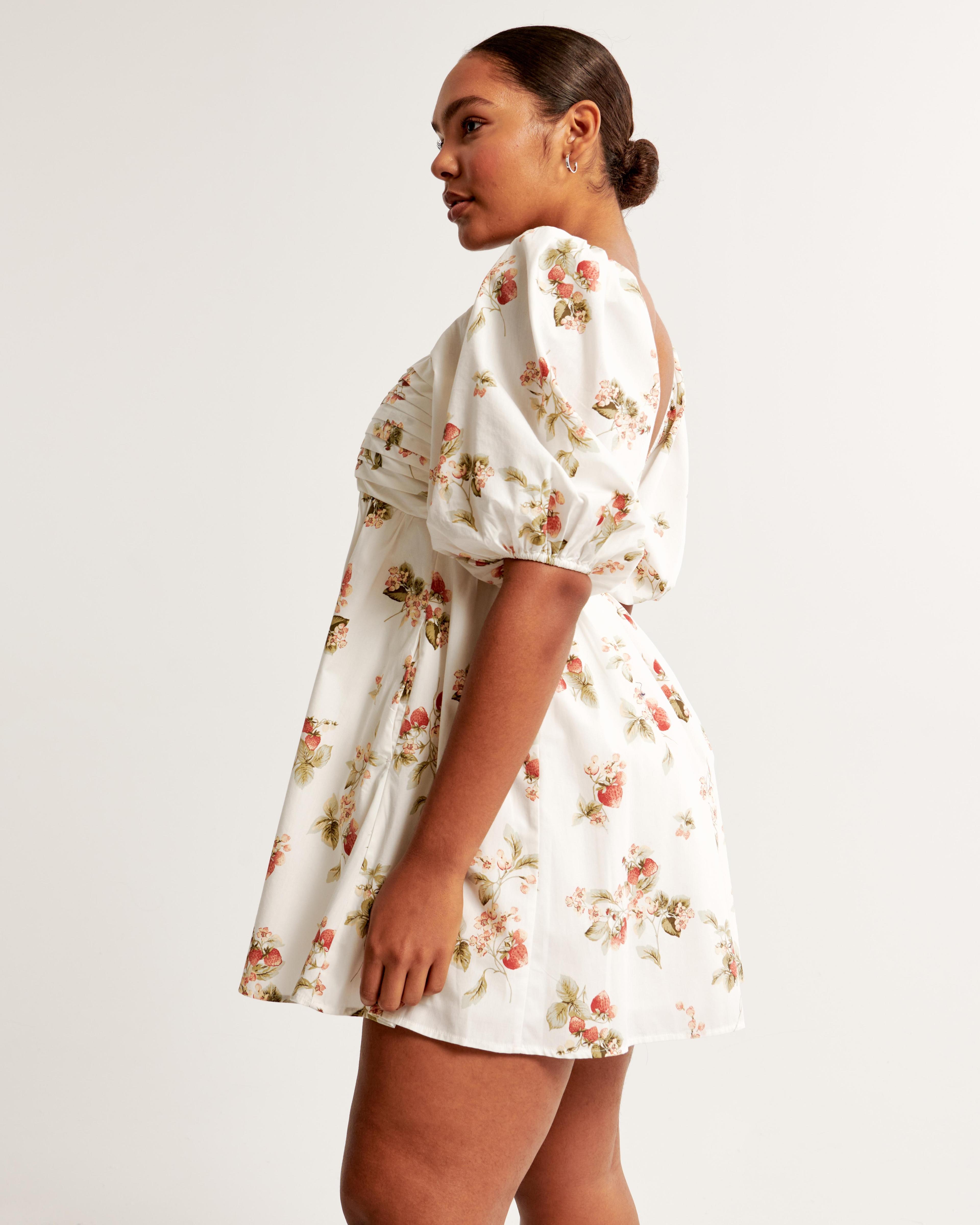 The A&F Emerson Poplin Puff Sleeve Mini Dress Product Image