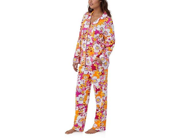 Bedhead PJs Trina Turk x Bedhead Long Sleeve Classic PJ Set (Bali Pink Floral) Women's Pajama Sets Product Image