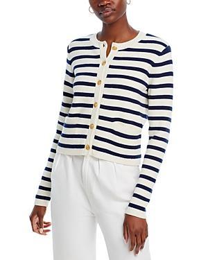 Vineyard Vines Stripe Crew Cardigan (Nautical ) Women's Sweater Product Image