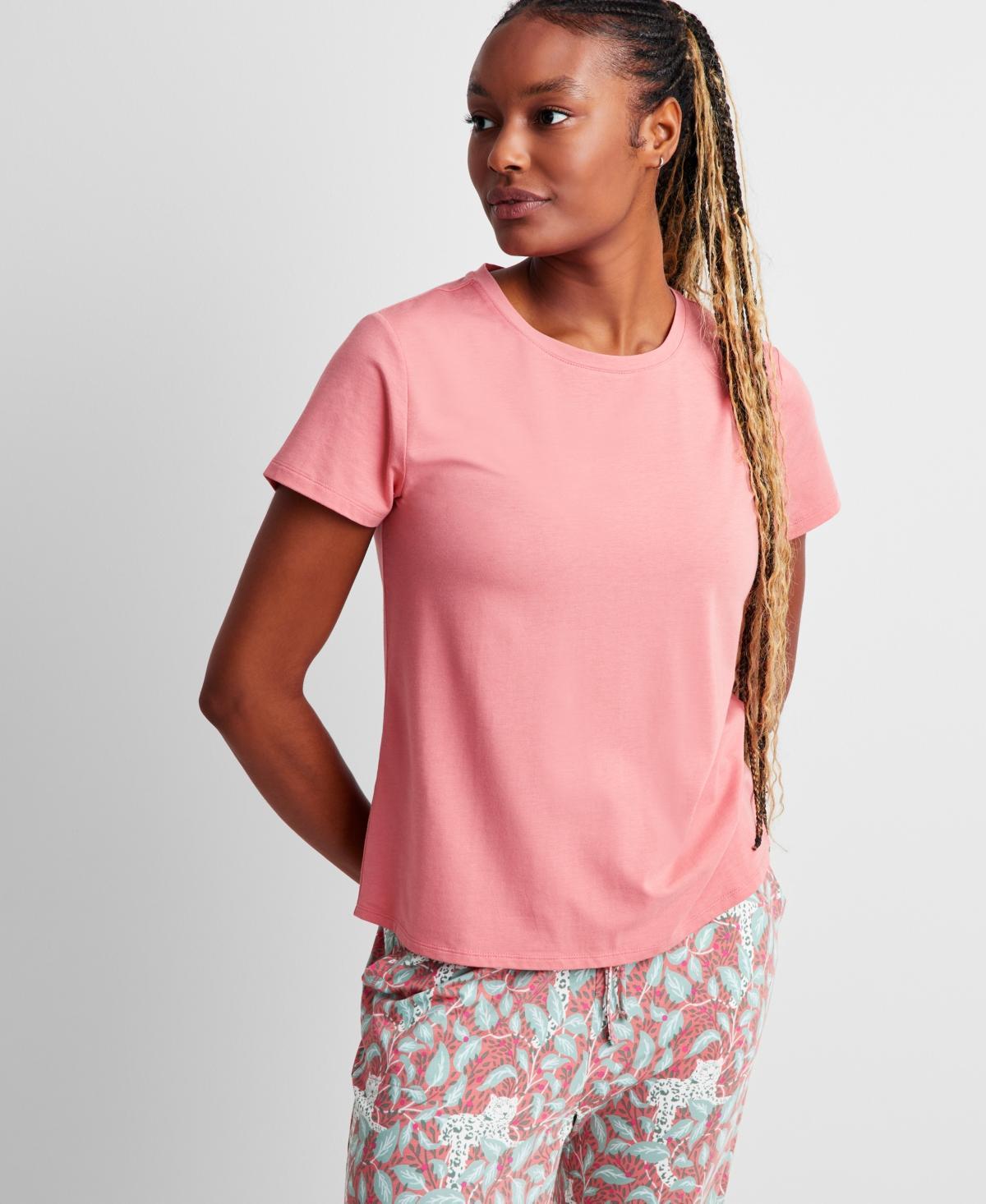 State of Day Womens Cotton Blend Short-Sleeve Sleep Tee Xs-3X, Created for Macys Product Image