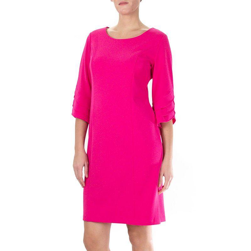 Womens Nina Leonard Tiered Sleeve Sheath Dress Product Image