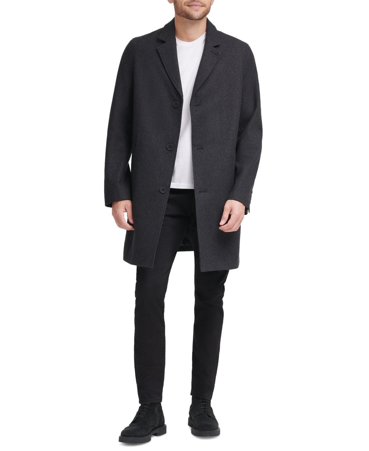 Cole Haan Mens Melton Classic-Fit Topcoat Product Image