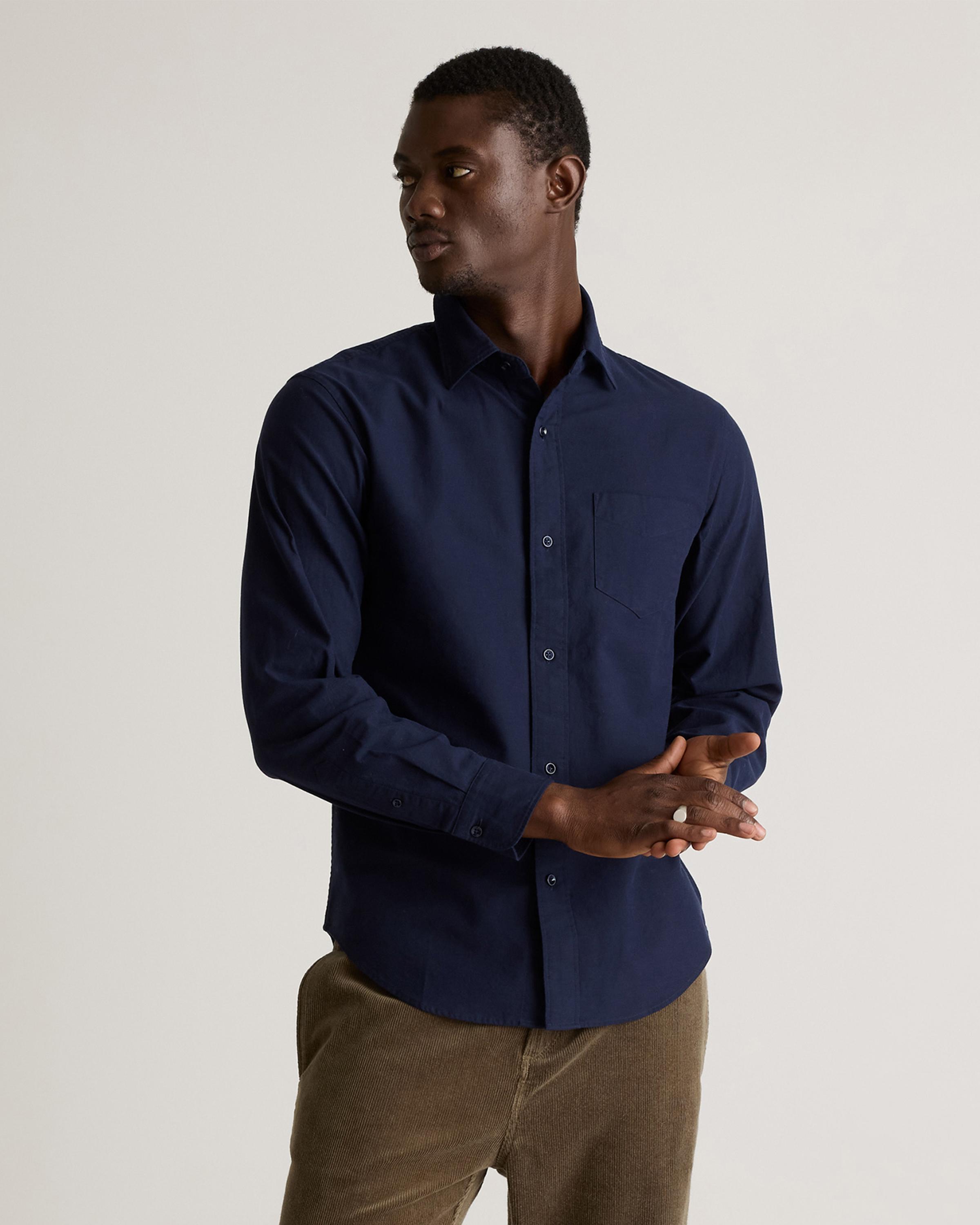 Organic Cotton Stretch Textured Twill Shirt Product Image