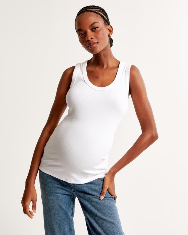 Maternity Scoopneck Rib Tank Product Image