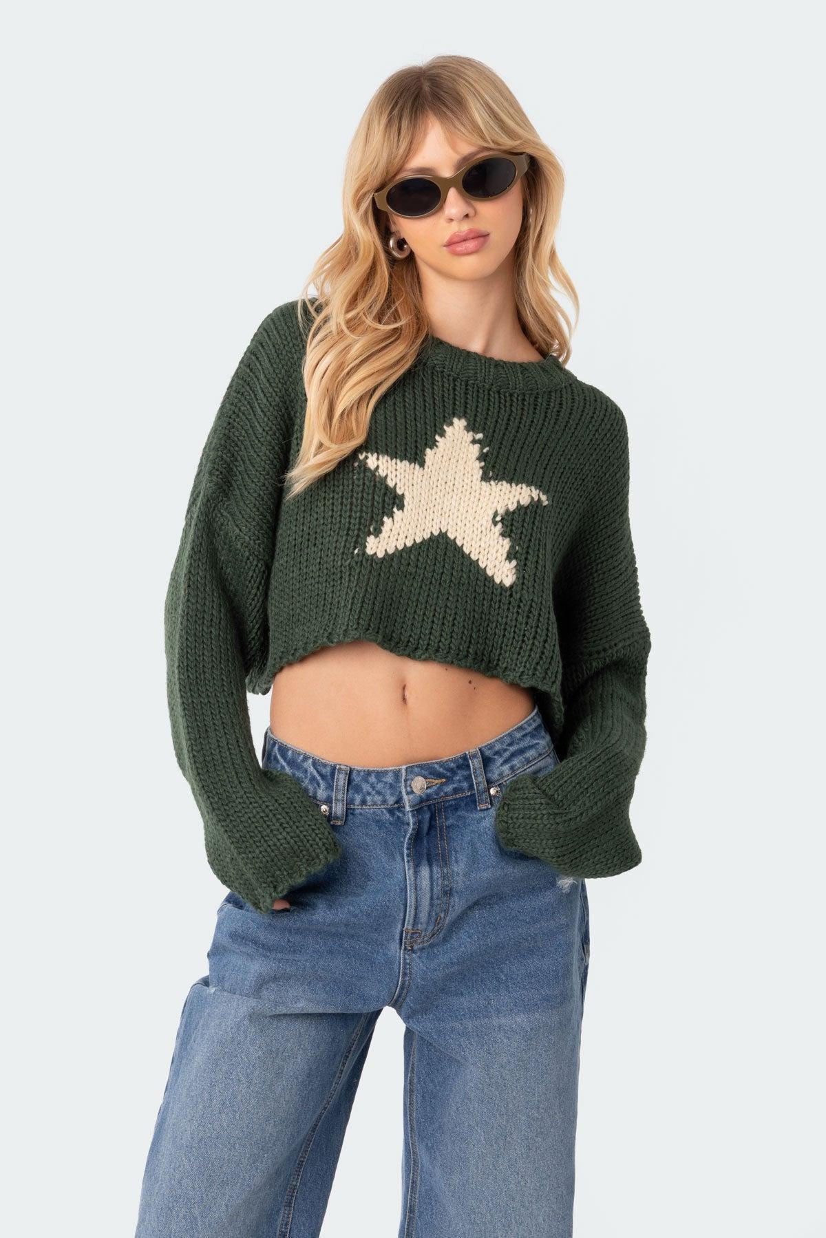 Mega Star Cropped Sweater Product Image