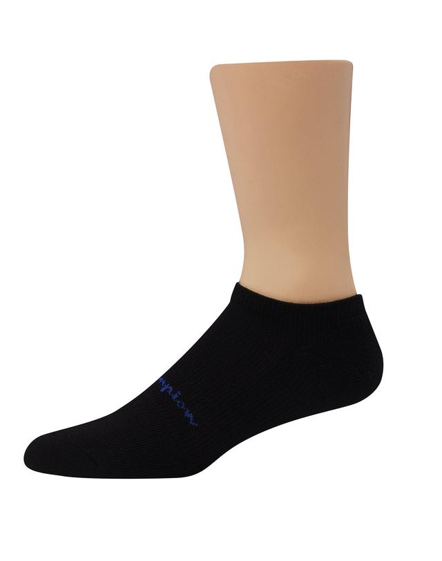 Champion Mens Compression No-Show Socks, 3-pairs White 6-12 Product Image