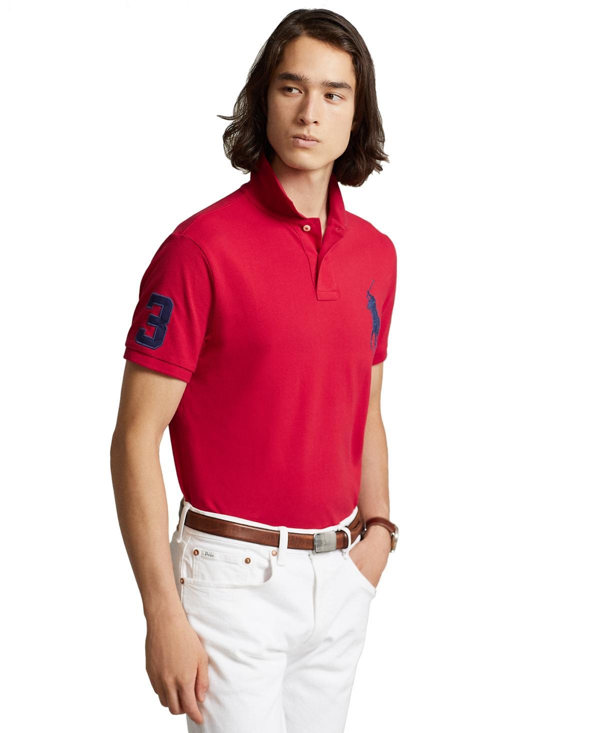 Polo Ralph Lauren Big Pony Custom Slim Fit Mesh Polo Shirt Product Image