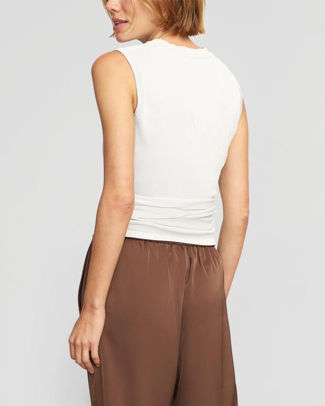 Rumi Cropped Sleeveless Wrap Top Product Image