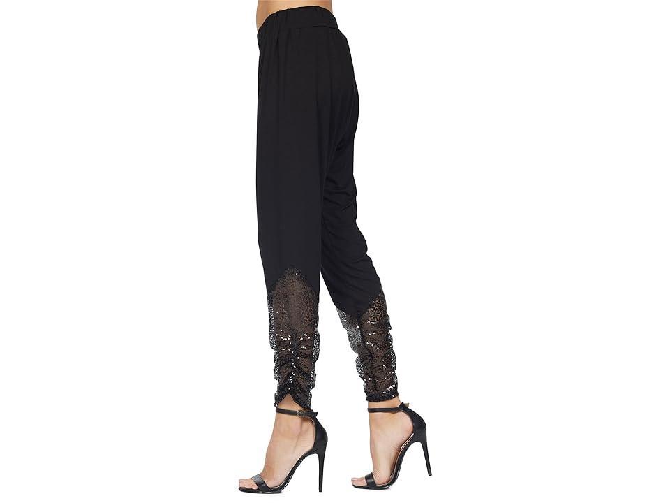 Michael Lauren Westman Crop Shirring Pants w/ Contrast Sequins Women's Clothing Product Image