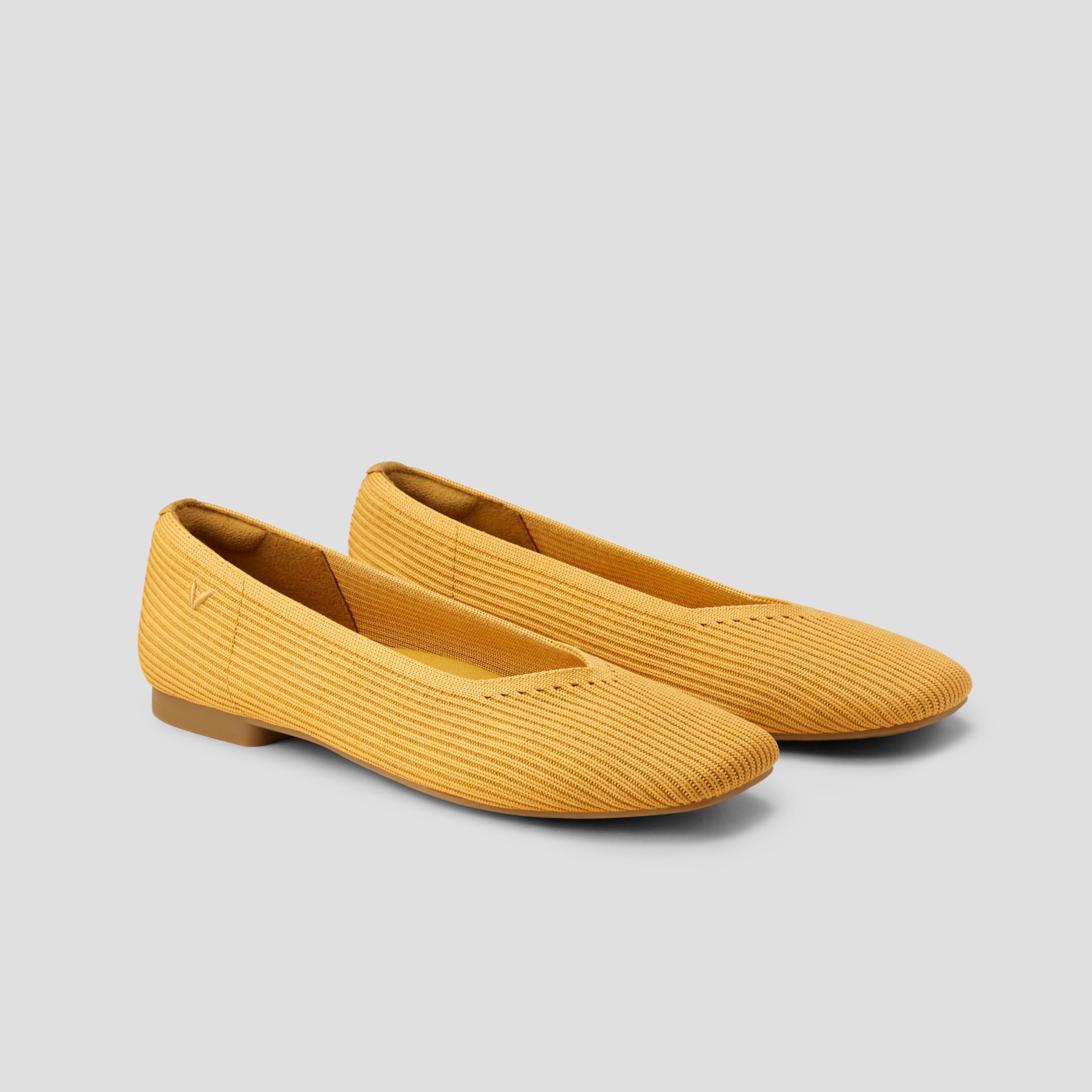 Square-Toe V-Cut Flats (Margot 2.0) Product Image