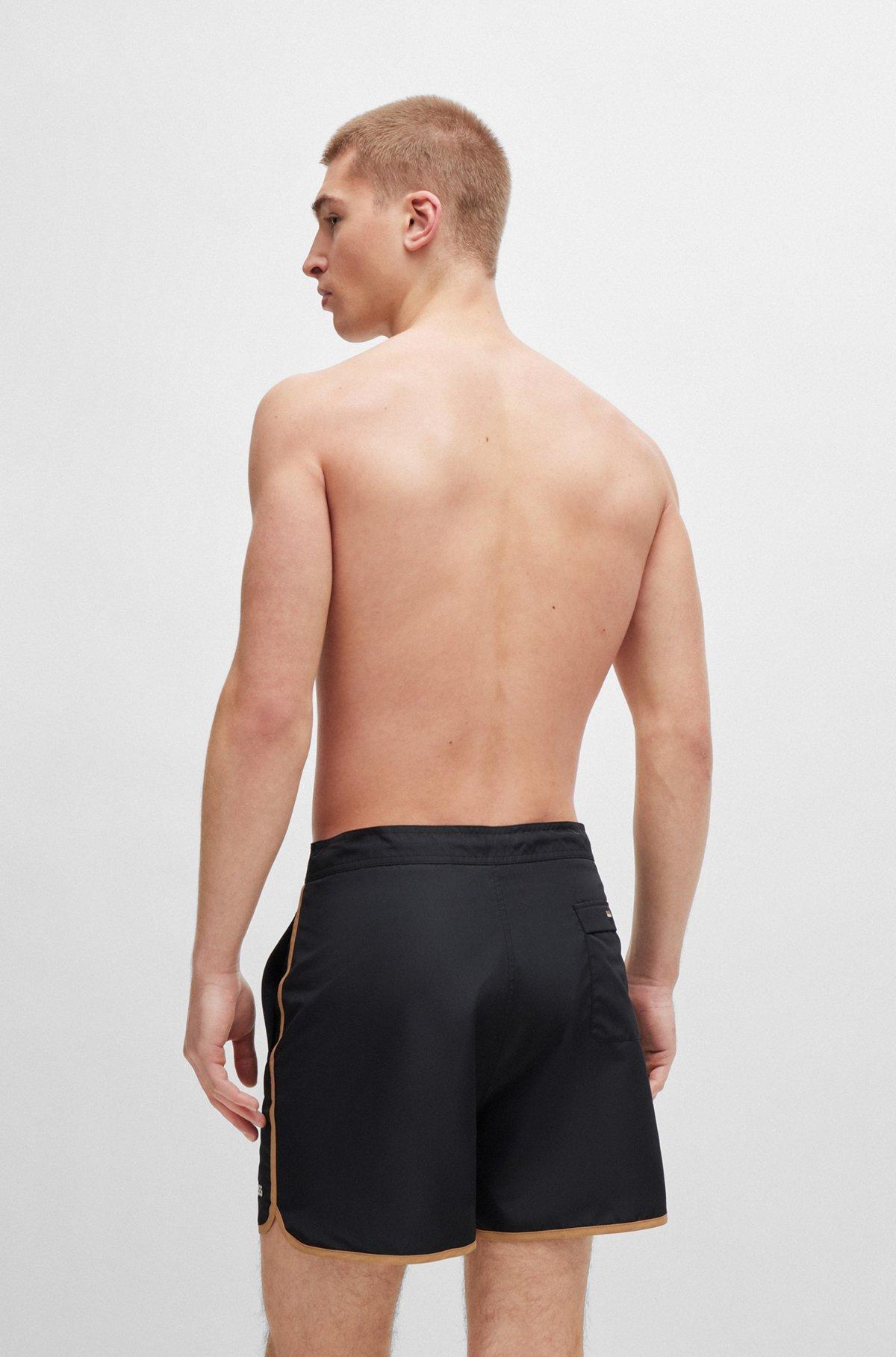 Logo-embroidered quick-dry swim shorts with contrast details Product Image