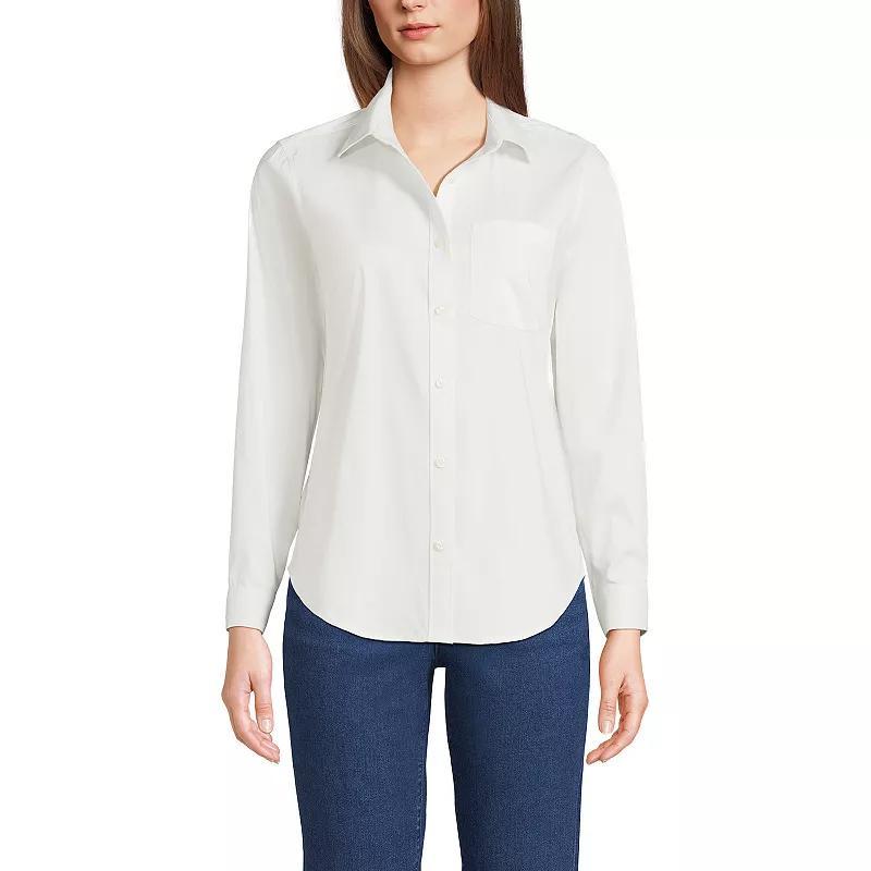 Womens Lands End Cooling Button-Front Shirt Product Image