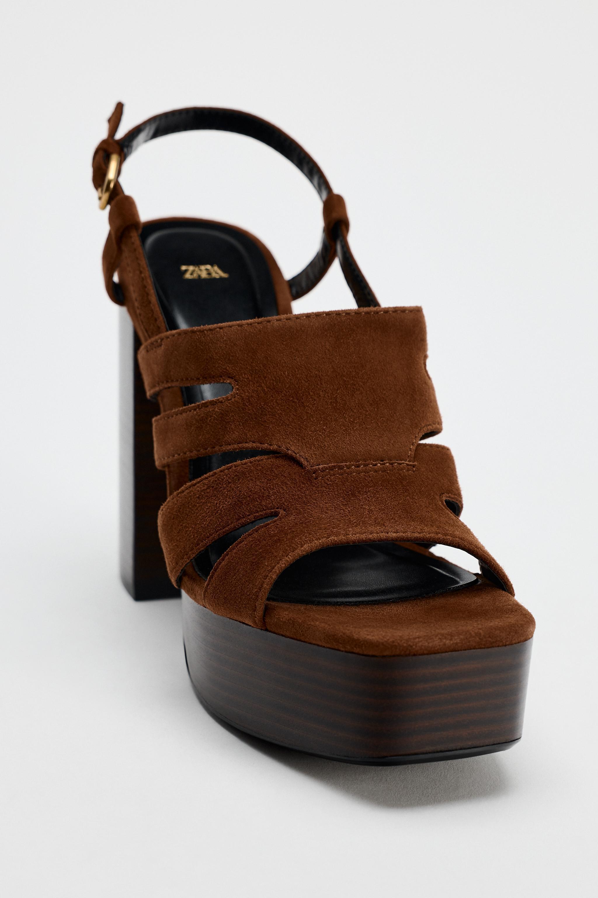 CHUNKY SUEDE PLATFORM SANDALS Product Image