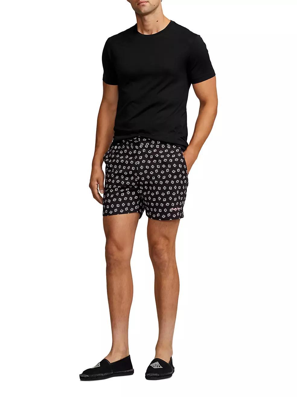 Art Deco Mayfair Mid-Length Swim Trunks Product Image