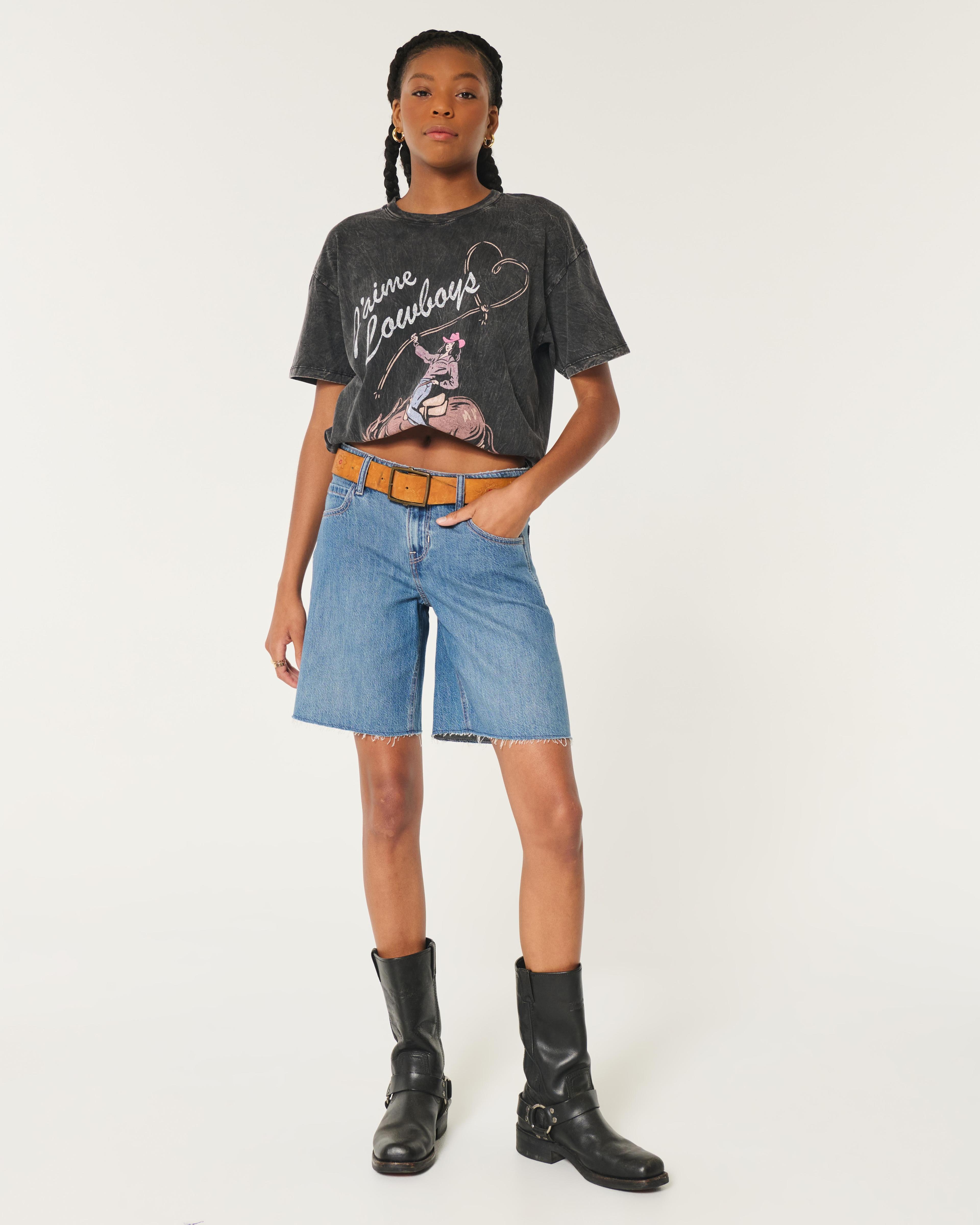 Oversized J'aime Cowboys Graphic Tee Product Image