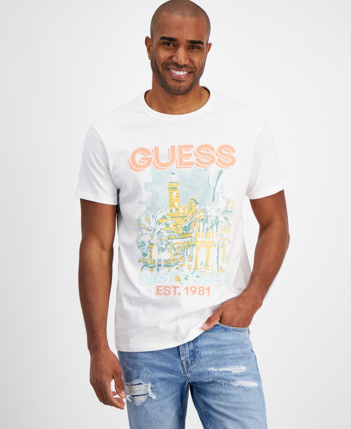 Guess Mens West Coast Short Sleeve Crewneck Graphic T-Shirt Product Image