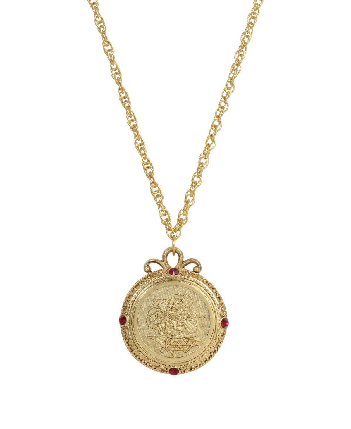 2028 Womens Gold Tone Flower of the Month Narcissus Necklace Product Image