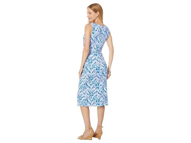 Lilly Pulitzer Odella V-Neck Midi Dress (Barton Star Gazing) Women's Dress Product Image