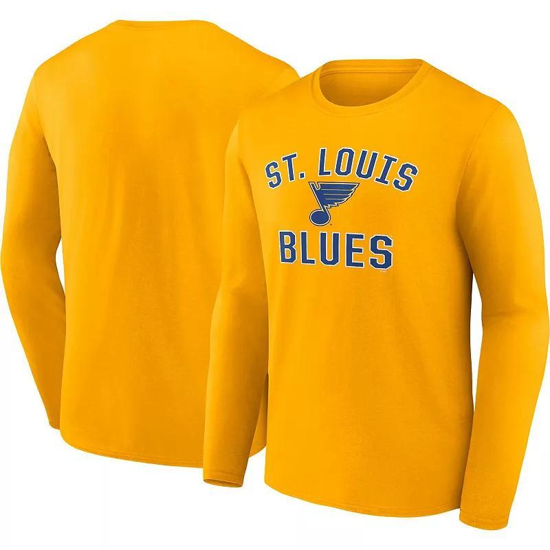 Mens Fanatics Gold St. Louis Blues Team Victory Arch Long Sleeve T-shirt Product Image