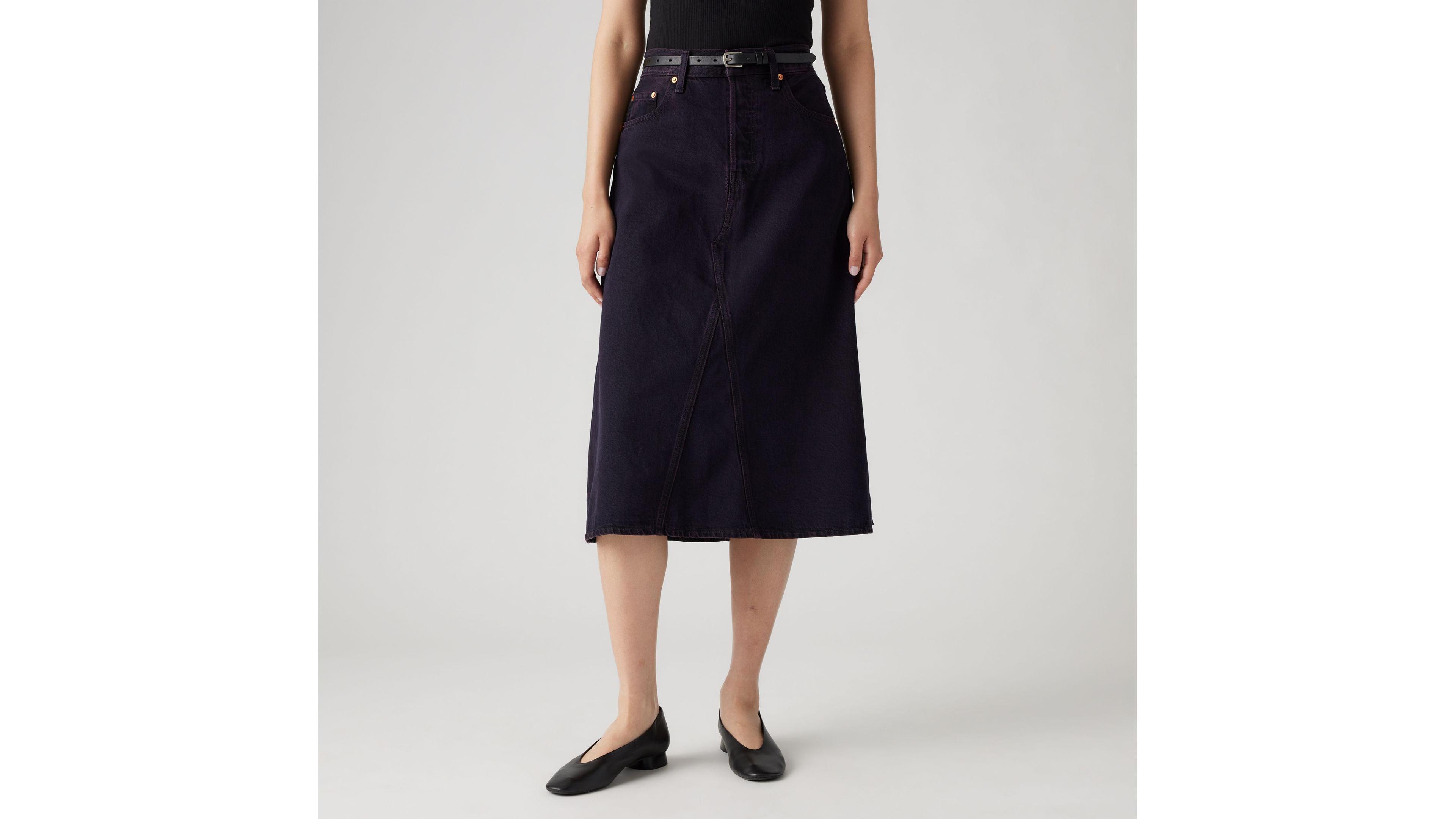 High Rise A-Line Deconstructed Skirt Product Image