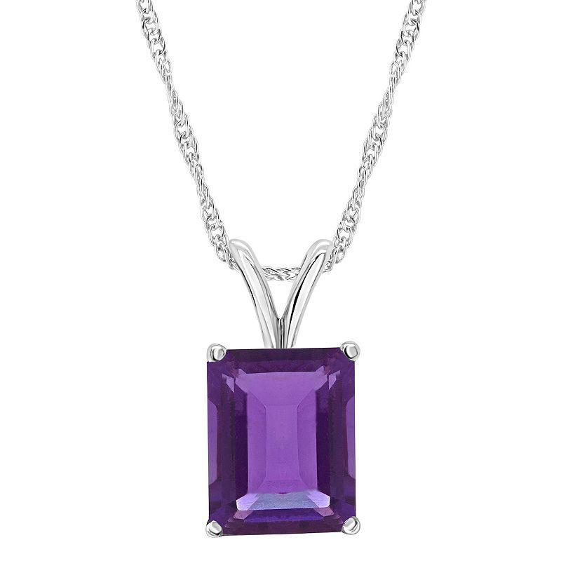 Blue Topaz (3 ct. t.w.) Pendant Necklace in Sterling Silver. Also Available in Amethyst and Citrine Product Image