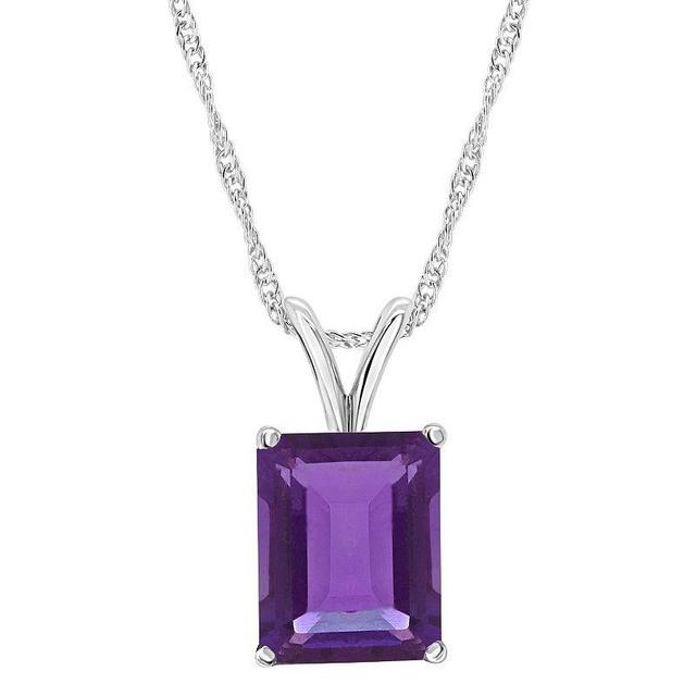 Alyson Layne Sterling Silver Gemstone Pendant Necklace, Womens Purple Product Image