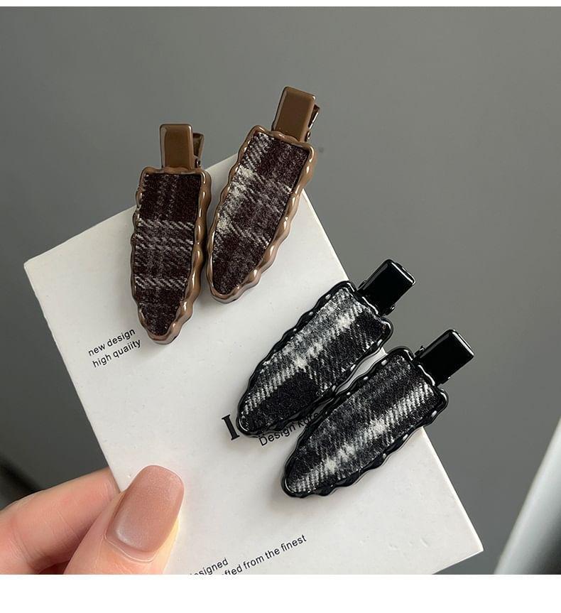 Set of 2: Plaid Hair Clip Product Image