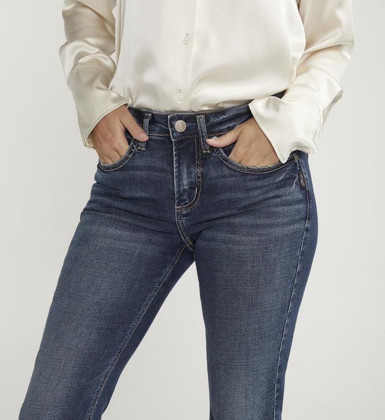 Silver Jeans® Ladies' Suki Mid Rise Straight Crop Jeans Product Image