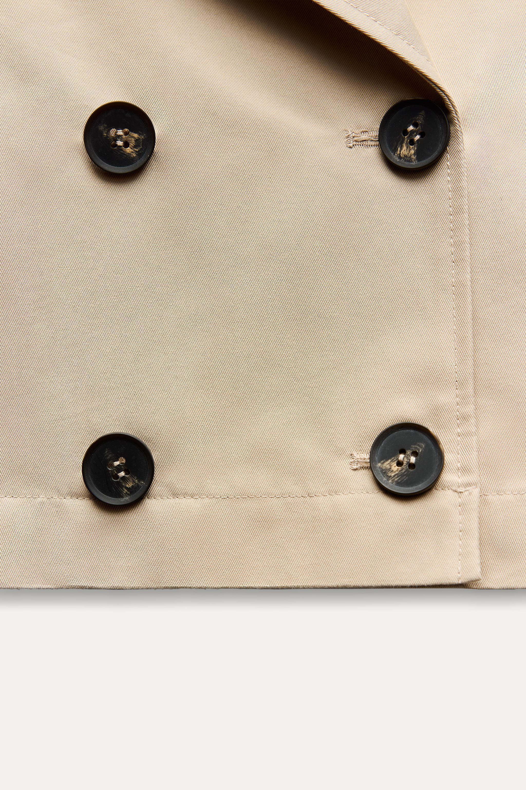 SHORT DOUBLE-BREASTED TRENCH COAT Product Image