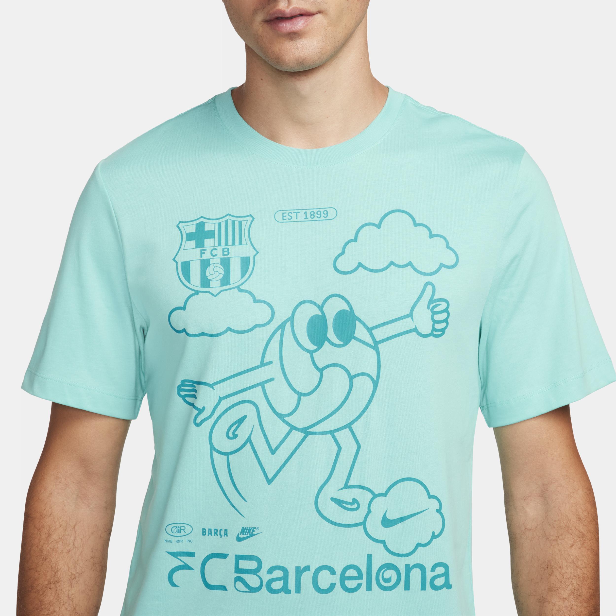 Mens Nike Aqua Barcelona Air Max 90 T-Shirt Turquoise/Blue Product Image