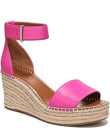 Franco Sarto Clemens Leather Platform Wedge Espadrilles Product Image