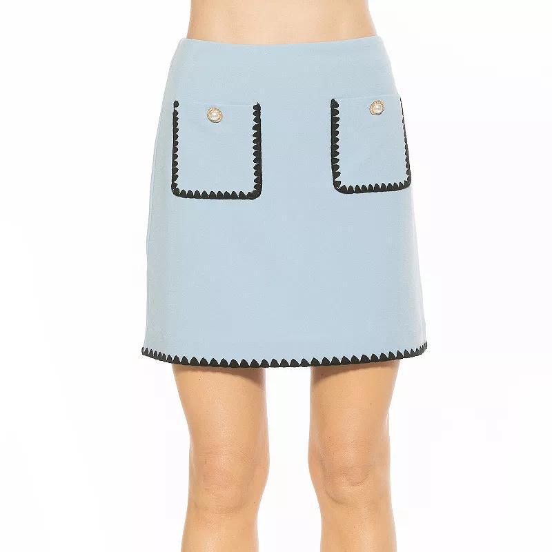 Womens ALEXIA ADMOR Sunday Embroidered Edge Mini Skirt Product Image