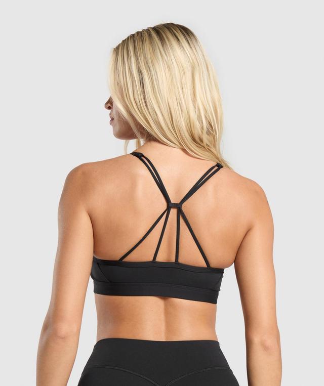 Ruched Strappy Sports Bra Product Image